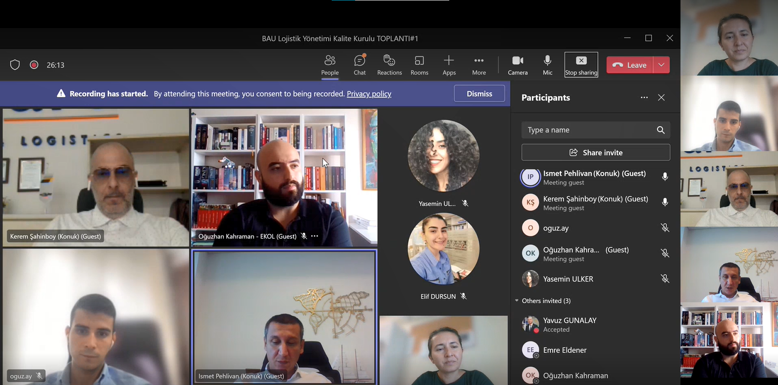 Lojistik Yönetimi Bölümü Kalite Danışma Kurulu Toplantısı